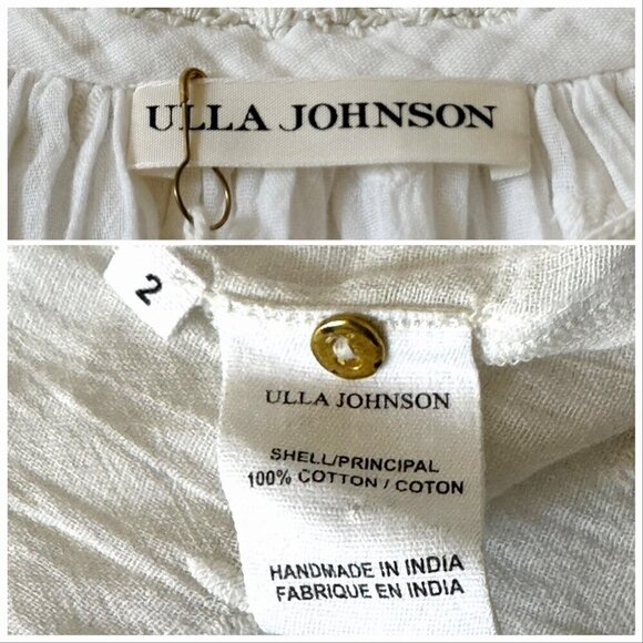 Ulla Johnson Nila Blouse in Natural, ‎ Size 2, New with tag - Picture 6 of 15